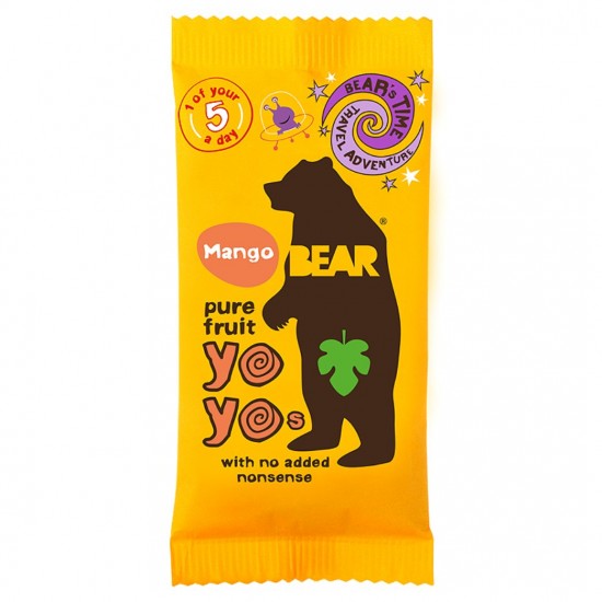Mangų skonio vaisinis užkandis Bear Yo-Yo be pridėto cukraus, 20 gr Mangų skonio vaisinis užkandis Bear Yo-Yo be pridėto cukraus, 20 gr