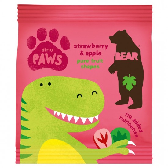 Braškių ir obuolių skonio vaisinis užkandis Bear Paws be pridėto cukraus Braškių ir obuolių skonio vaisinis užkandis Bear Paws be pridėto cukraus