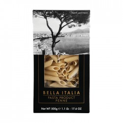 Bella Italia kietųjų kviečių makaronai penne (vamzdeliai), 500 gr