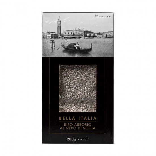 Itališkas rizotas (daugiaryžis) su sepijų rašalu Bella Italia, 200 gr Itališkas rizotas (daugiaryžis) su sepijų rašalu Bella Italia, 200 gr