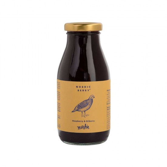 Aviečių ir mėlynių uogų tyrė Nordic Berry, 295 gr Aviečių ir mėlynių uogų tyrė Nordic Berry, 295 gr