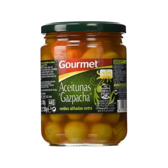 Alyvuogės gaspačio skonio GOURMET, 420 gr