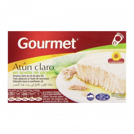 Tunas saulėgrąžų aliejuje GOURMET, 73 gr