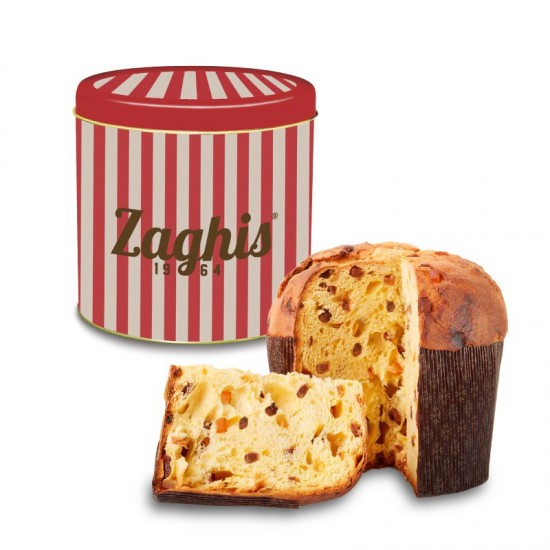 Itališkas klasikinis Kalėdinis Panettone pyragas skardinėje dėžėje, 750 g Itališkas klasikinis Kalėdinis Panettone pyragas skardinėje dėžėje, 750 g
