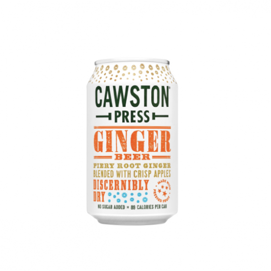 Imbierinis gėrimas be pridėto cukraus su gazuotu vandeniu Cawston Press, 330 ml Imbierinis gėrimas be pridėto cukraus su gazuotu vandeniu Cawston Press, 330 ml