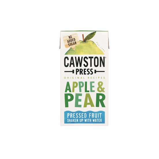 Obuolių ir kriaušių sultys be pridėto cukraus maišytos su šaltinio vandeniu Cawston Press, 200 ml Obuolių ir kriaušių sultys be pridėto cukraus maišytos su šaltinio vandeniu Cawston Press, 200 ml