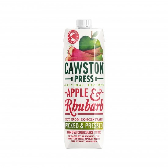 Obuolių ir rabarbarų sultys be pridėto cukraus Cawston Press, 1 L Obuolių ir rabarbarų sultys be pridėto cukraus Cawston Press, 1 L